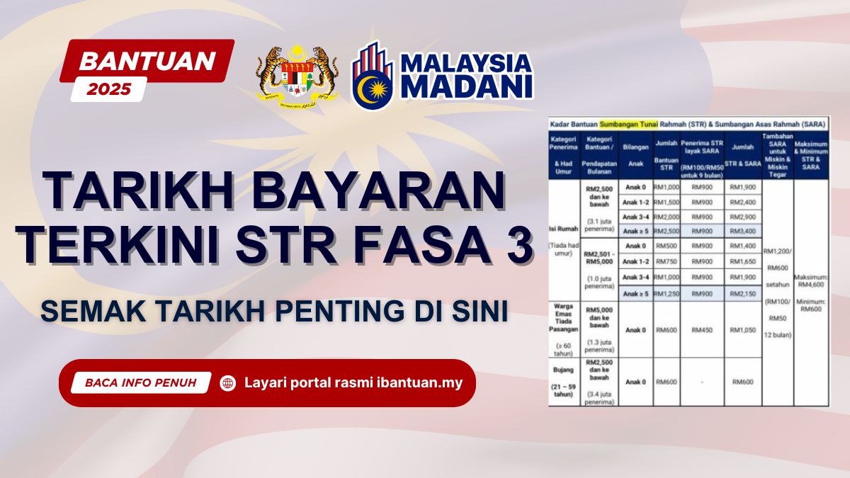 BAYARAN TERKINI STR FASA 3