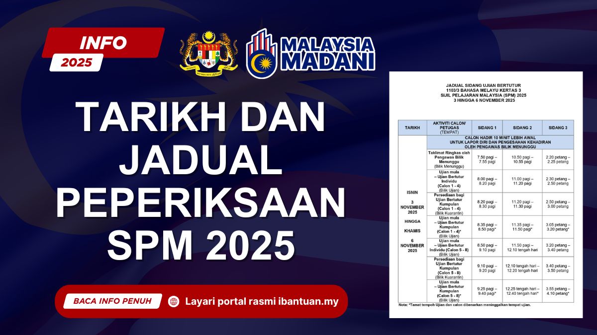 JADUAL PEPERIKSAAN SPM 2025