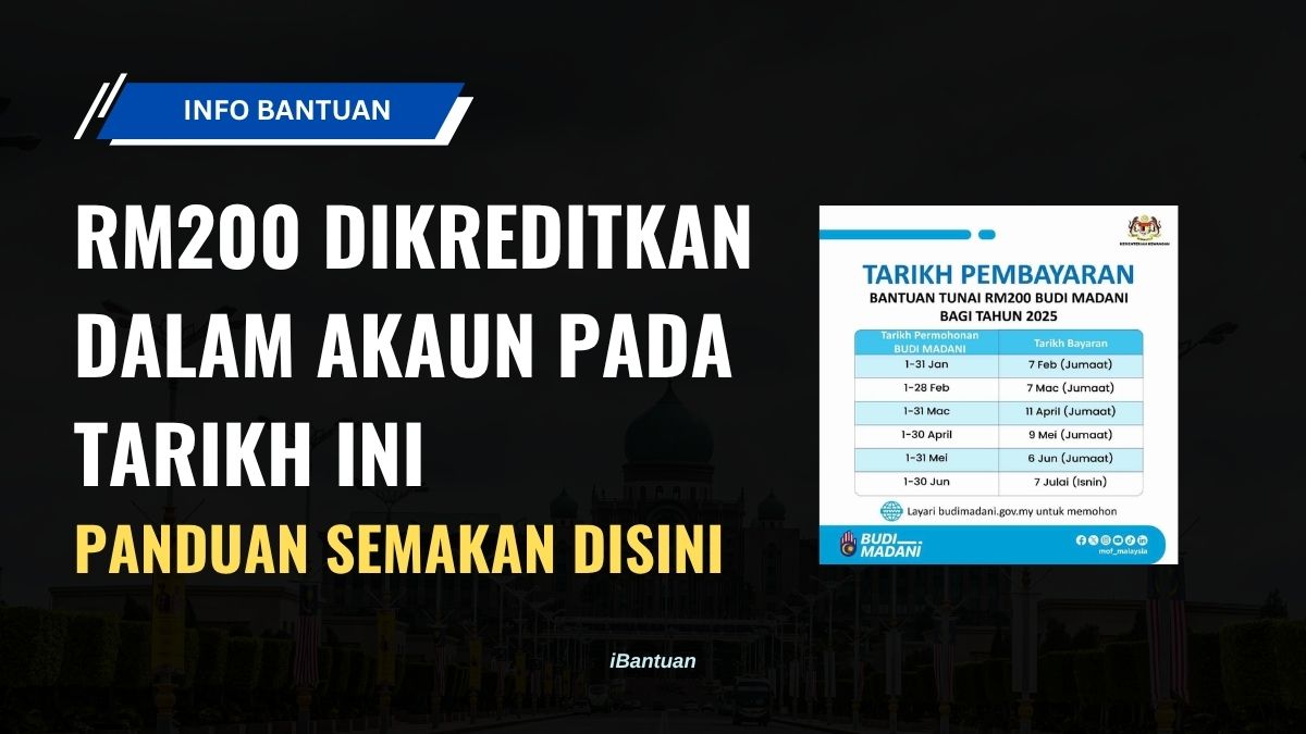 RM200 DIKREDITKAN DALAM AKAUN PADA TARIKH INI :PANDUAN SEMAKAN DISINI
