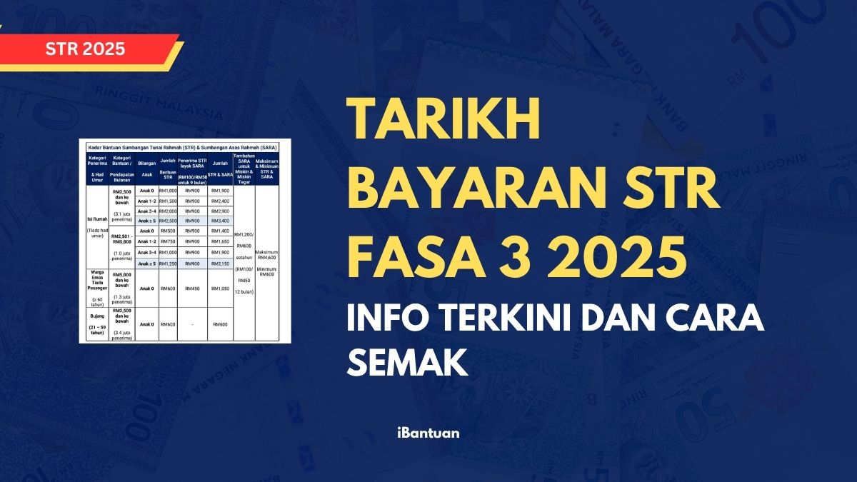 TARIKH BAYARAN STR FASA 3 2025 INFO TERKINI DAN CARA SEMAK