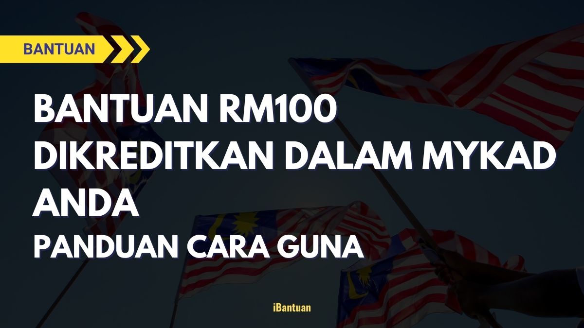 BANTUAN RM100 ONE-OFF DIKREDITKAN DALAM MYKAD ANDA : PANDUAN CARA GUNA