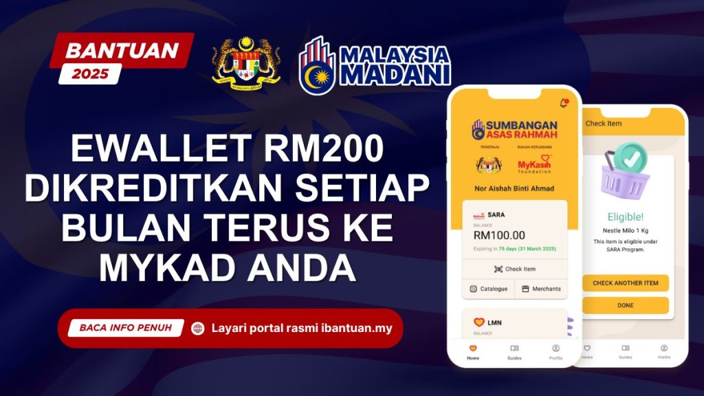 EWALLET RM200 DIKREDITKAN SETIAP BULAN