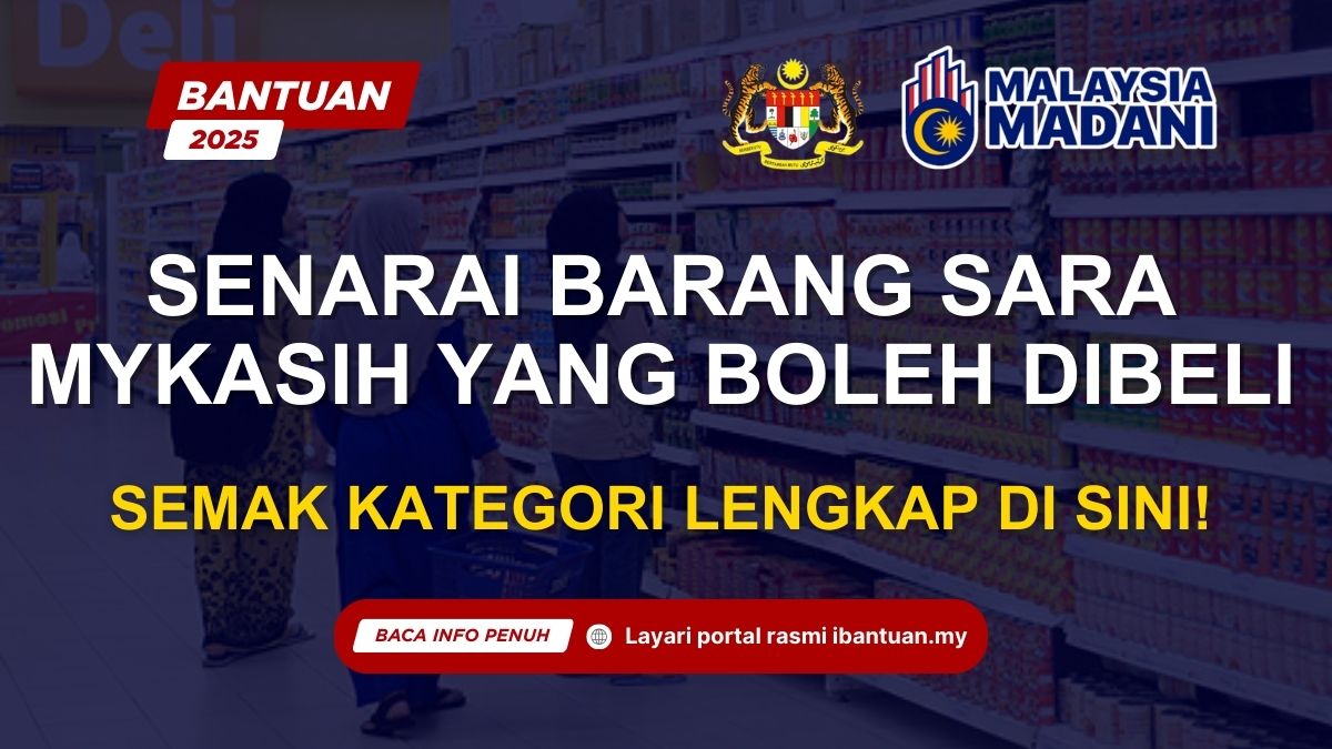 SENARAI BARANG SARA MYKASIH YANG BOLEH DIBELI