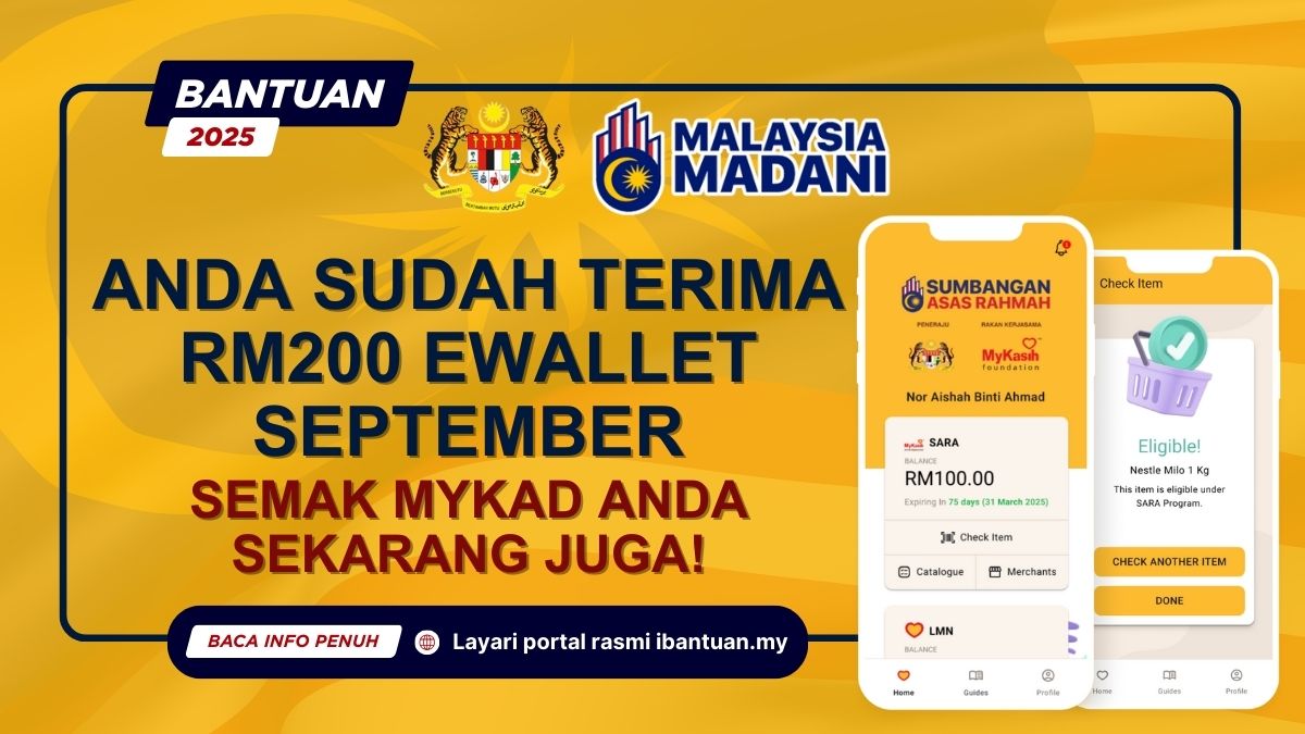 TERIMA RM200 EWALLET SEPTEMBER