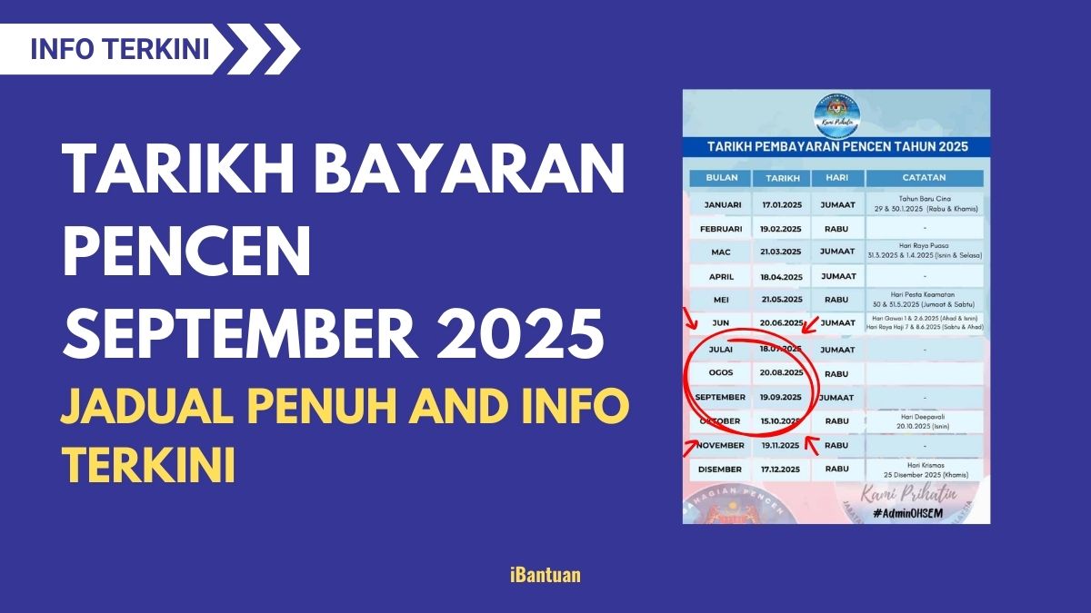 TARIKH BAYARAN PENCEN SEPTEMBER 2025